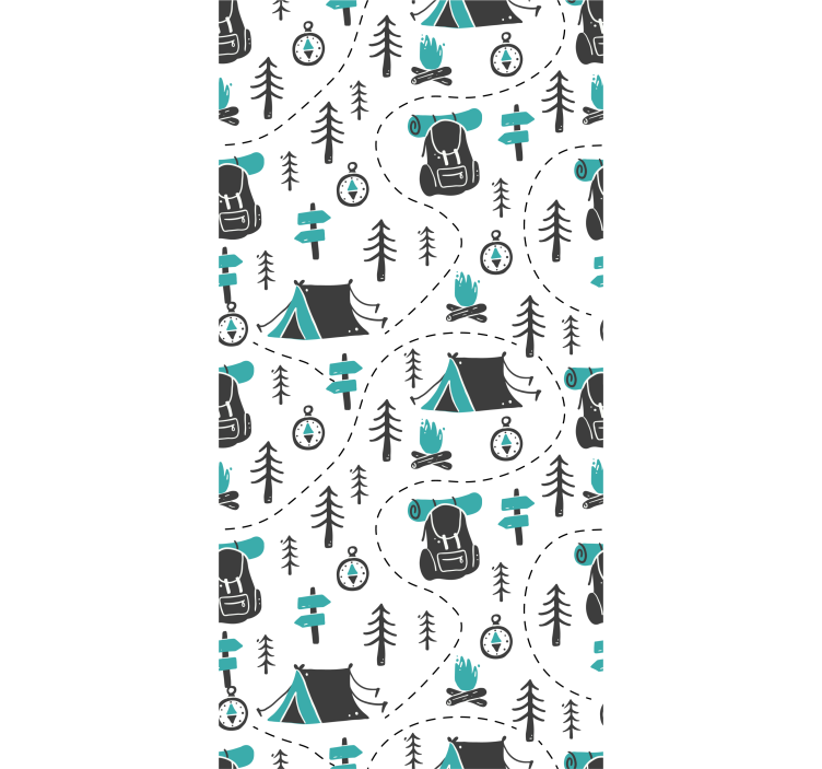 Store enrouleur pour chambre enfant motif nature camping - TenStickers