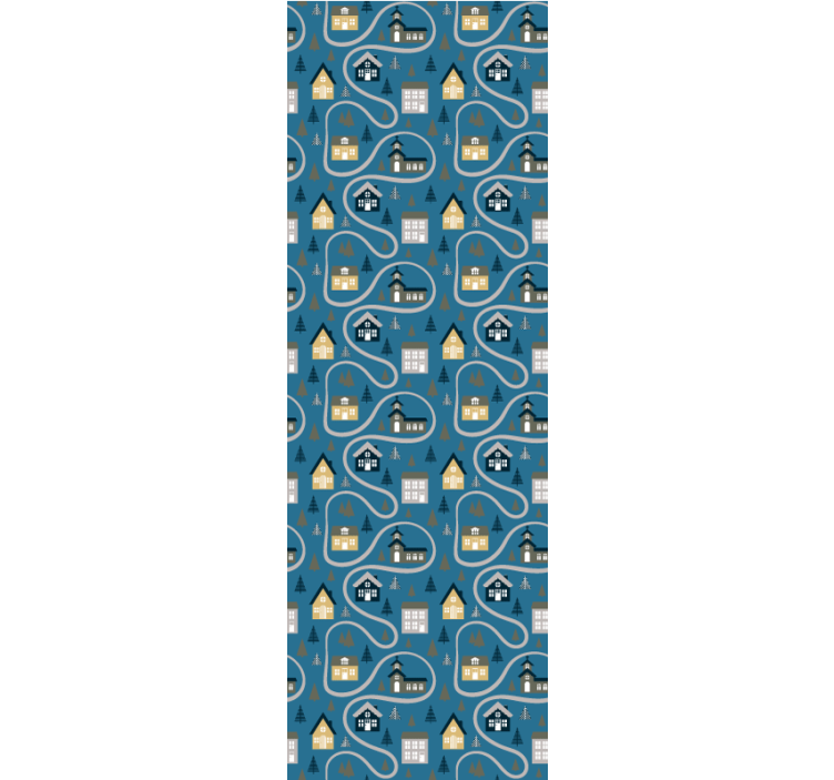 Store enrouleur pour chambre enfant motif carte ville - TenStickers