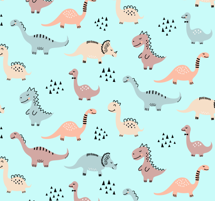 Store enrouleur pour chambre enfant fond bleu dinosaures - TenStickers