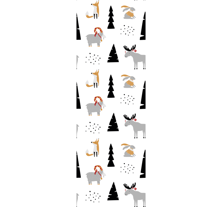 Store enrouleur pour chambre enfant motif animaux d'hiver - TenStickers