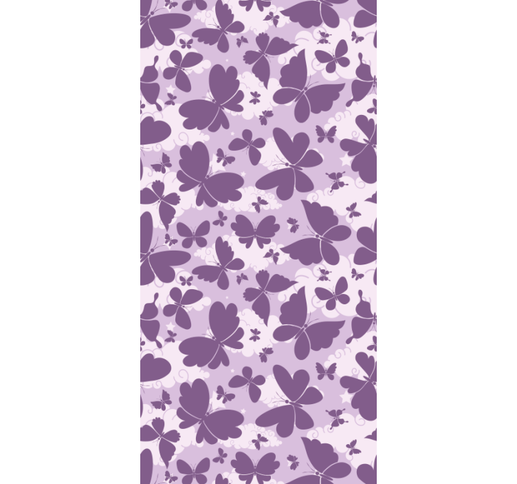 Store enrouleur pour chambre enfant motif papillons violet - TenStickers