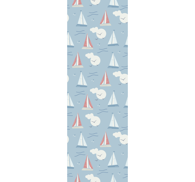 Store enrouleur pour chambre enfant motif voilier nuage - TenStickers