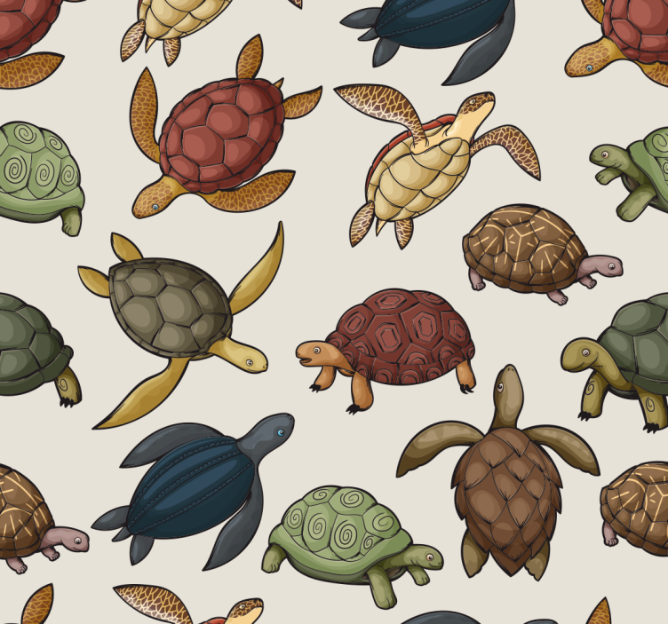 Store enrouleur pour chambre enfant tortues variées - TenStickers