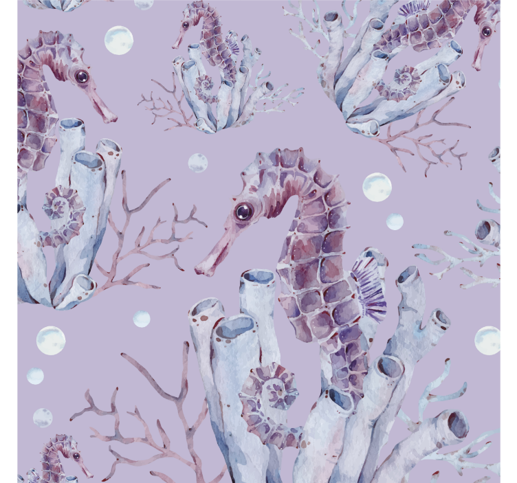 Store enrouleur pour chambre enfant hippocampe aquarelle - TenStickers