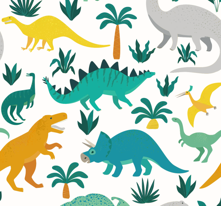 Store enrouleur pour chambre enfant dinosaures et arbres - TenStickers