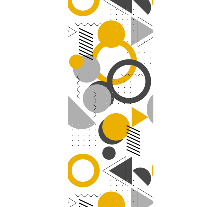 Store enrouleur bureaux motif géométrique rétro sans fin - TenStickers