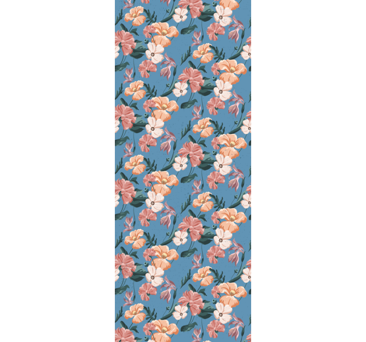 Store enrouleur bureaux imprimé floral 'ziedi jeans' - TenStickers
