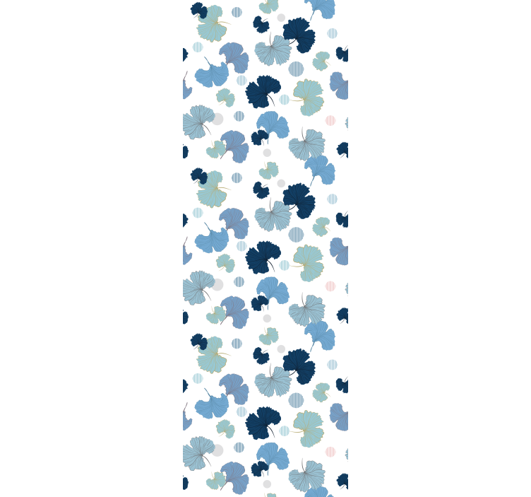 Store enrouleur bureaux feuille de ginkgo bleue - TenStickers