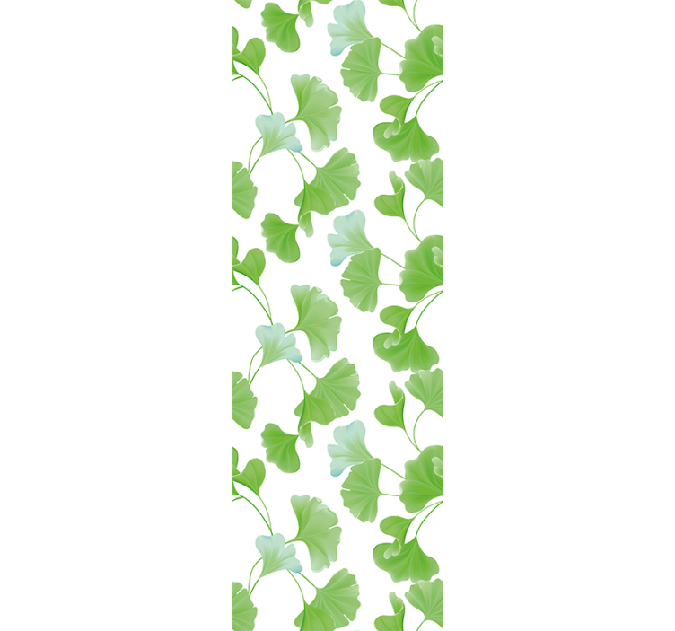 Store enrouleur bureaux feuilles de ginkgo vertes - TenStickers