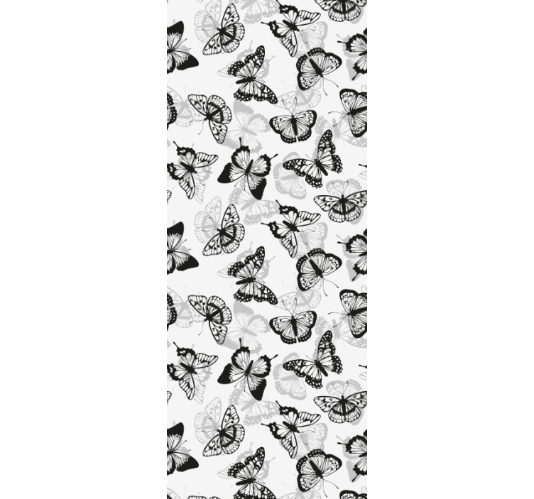 Store enrouleur bureaux motif délicat papillons noirs - TenStickers