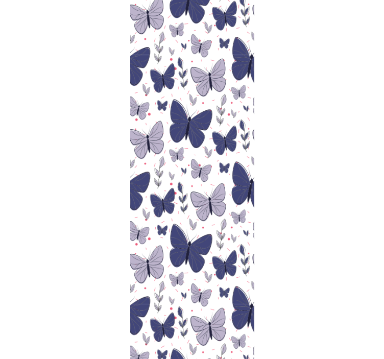Store enrouleur bureaux motif papillons rose et bleu - TenStickers