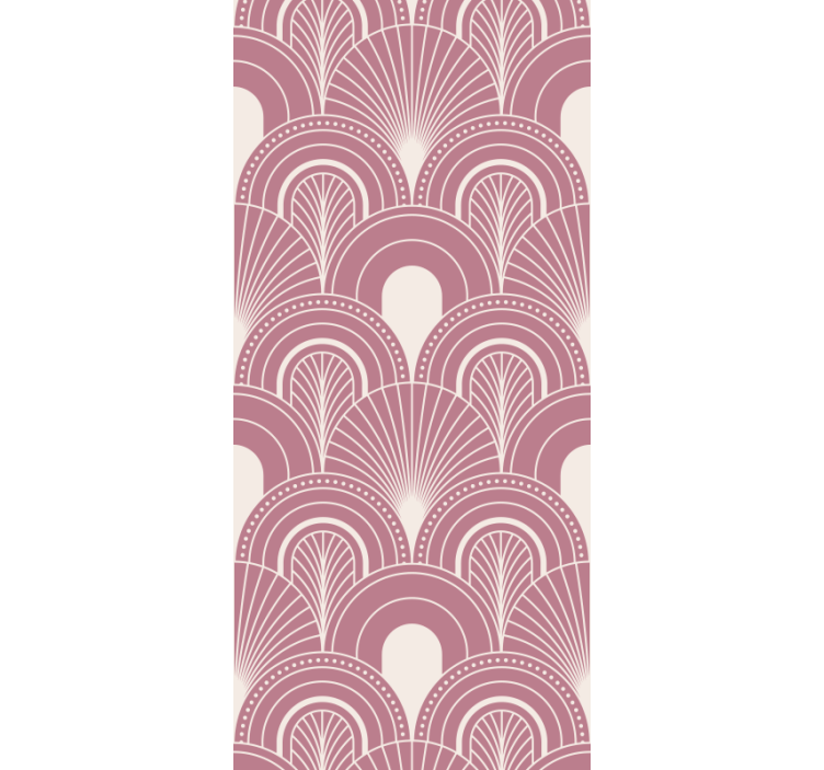 Store enrouleur bureaux style arc doré rose - TenStickers