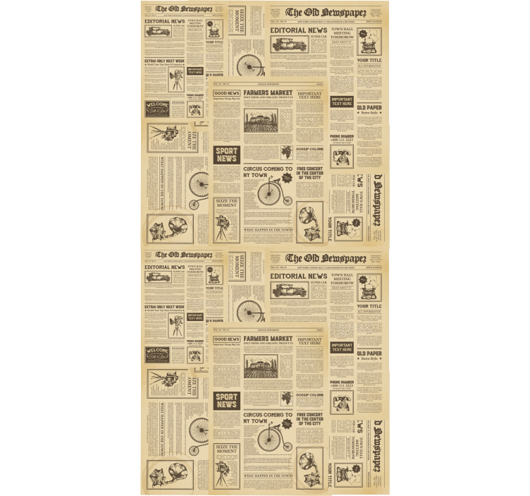Store enrouleur bureaux journal américain vintage - TenStickers