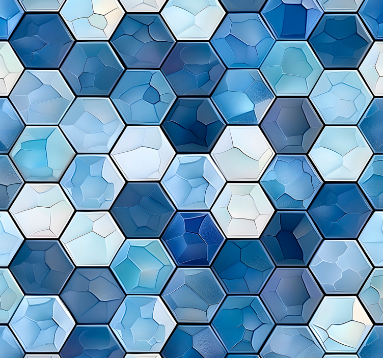 Store enrouleur bureaux effet carreaux bleus - TenStickers