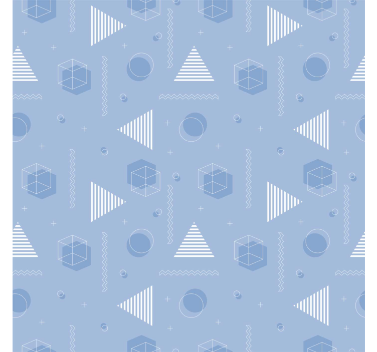 Store enrouleur pour chambre ado bleu géométrique - TenStickers