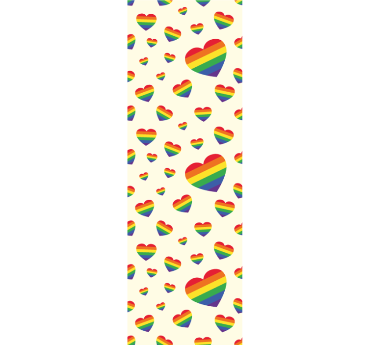 Store enrouleur pour chambre ado cœurs arc-en-ciel - TenStickers