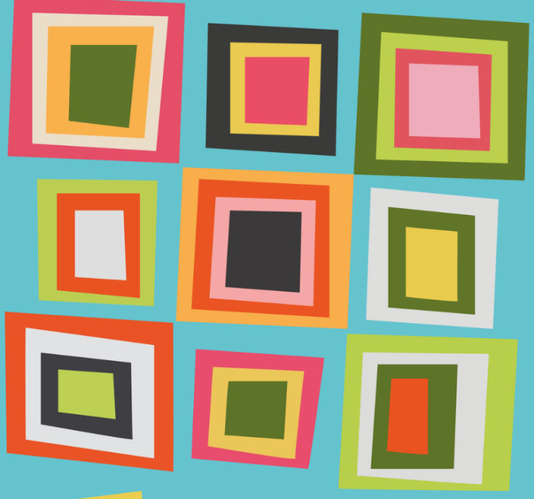 Store enrouleur pour chambre ado à carreaux colorés - TenStickers