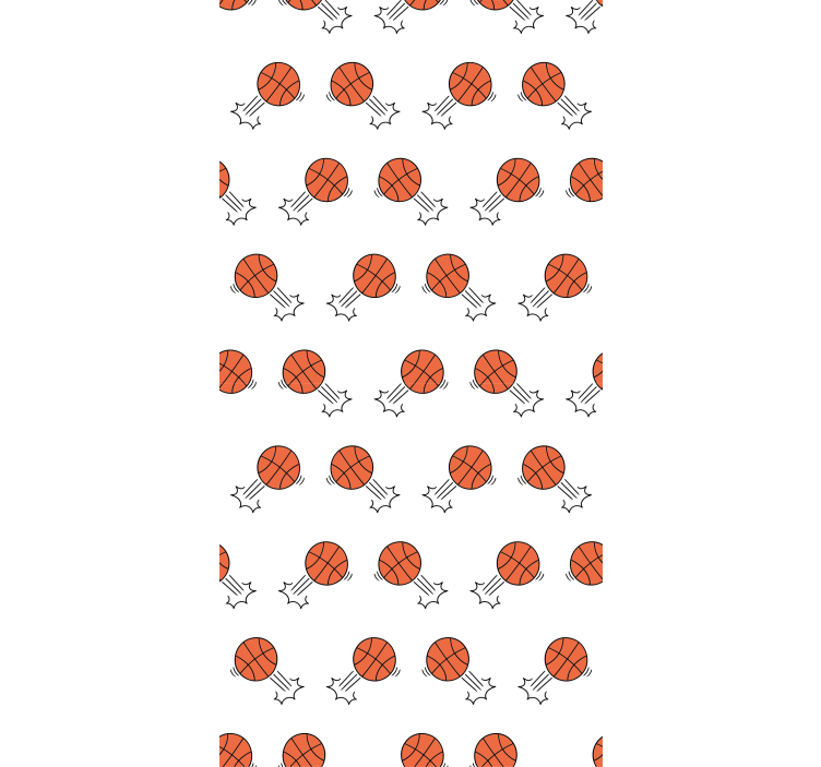 Store enrouleur pour chambre ado motif de ballons de basket - TenStickers