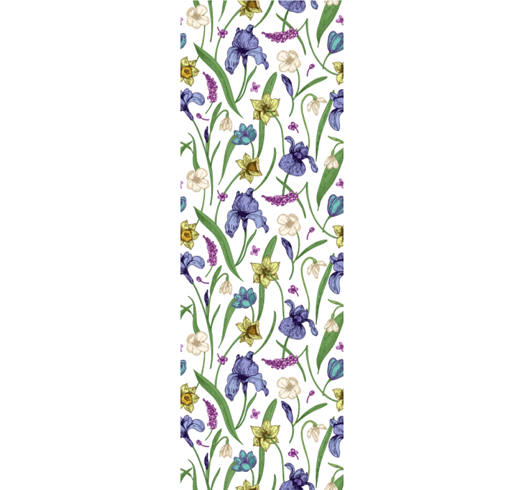 Store enrouleur pour chambre ado design floral - TenStickers