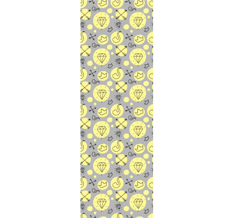 Store enrouleur pour chambre ado diamants et couronnes - TenStickers