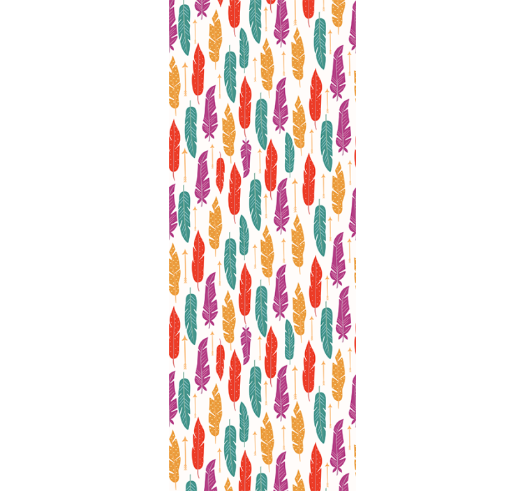 Store enrouleur pour chambre ado plumes ethniques - TenStickers