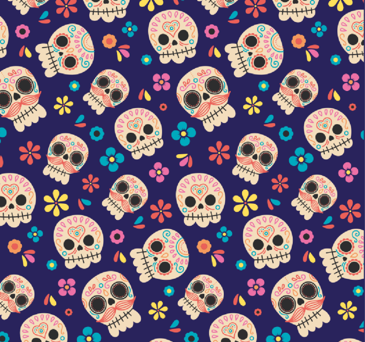 Store enrouleur pour chambre ado crânes mexicains - TenStickers