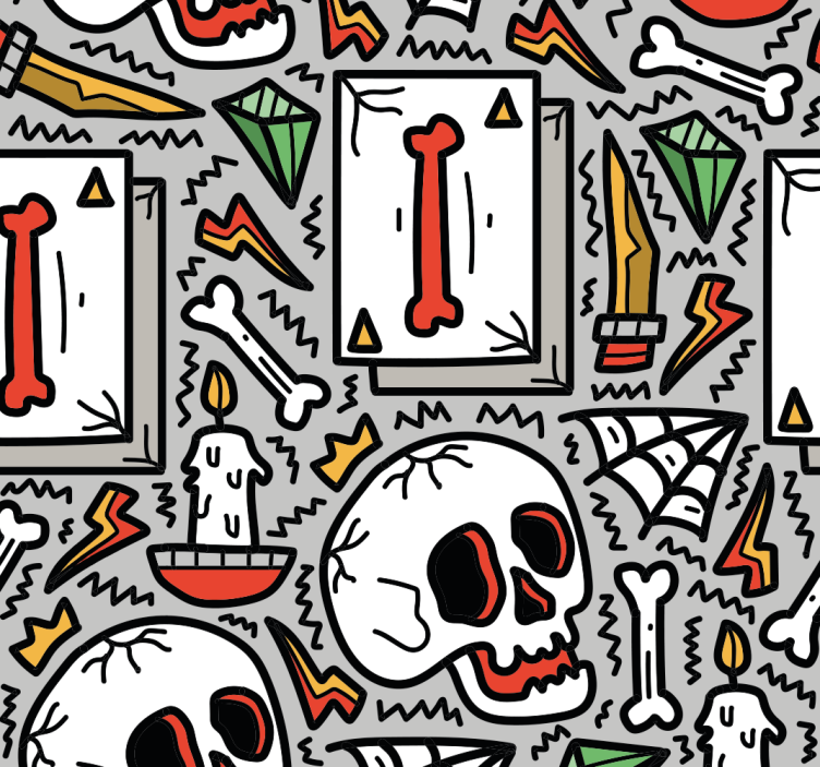 Store enrouleur pour chambre ado graffiti crâne - TenStickers