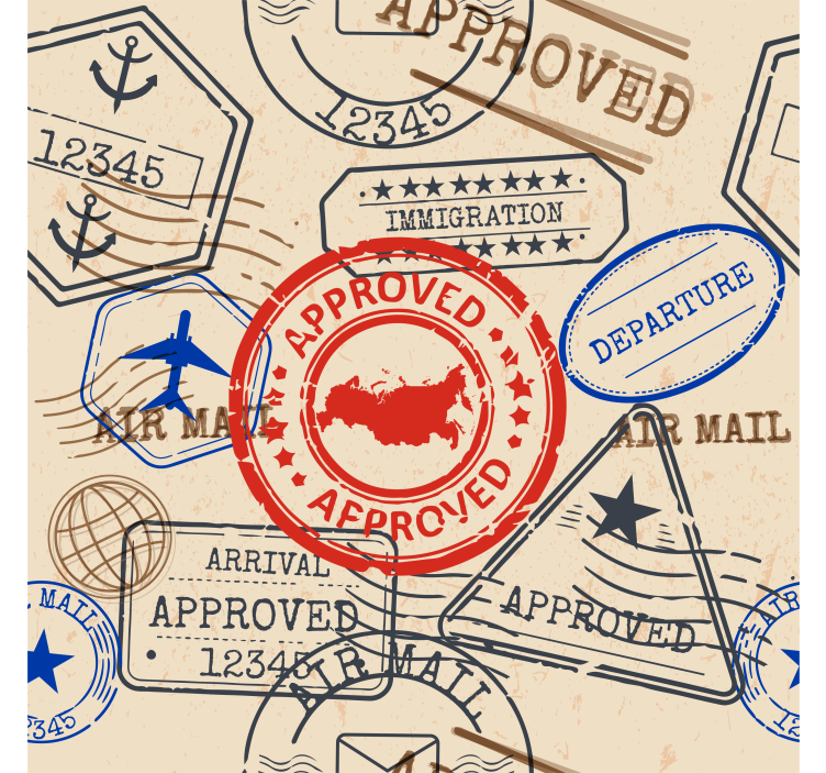 Store enrouleur pour chambre ado timbres de voyage - TenStickers