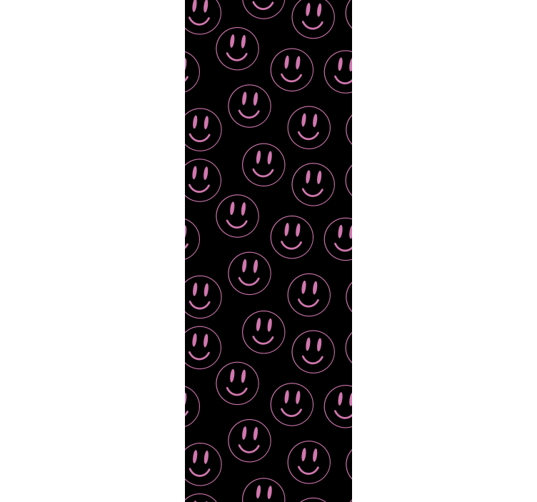 Store enrouleur pour chambre ado visages souriants violets - TenStickers
