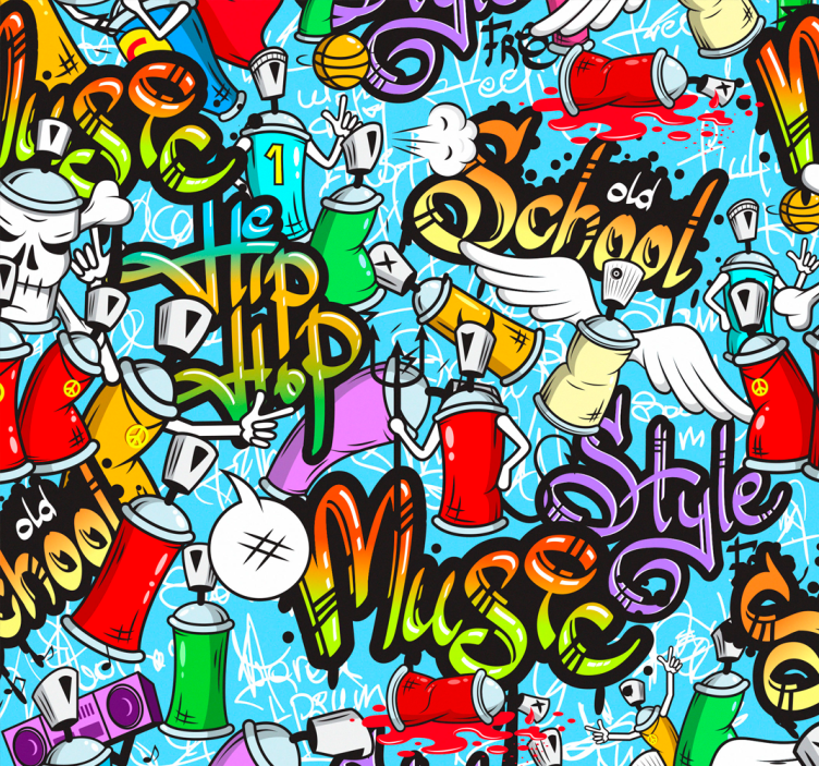 Store enrouleur pour chambre ado culture hip-hop graffiti - TenStickers