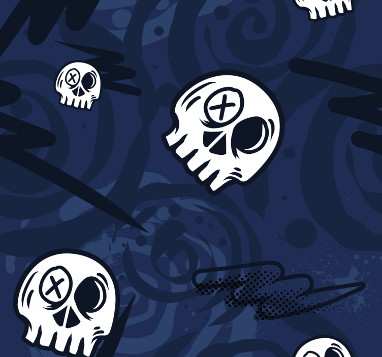 Store enrouleur pour chambre ado têtes de mort graffiti - TenStickers