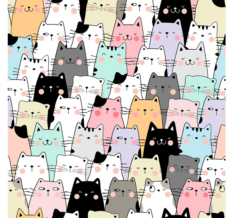 Store enrouleur pour chambre ado chats - TenStickers