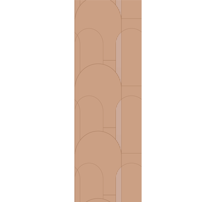 Store enrouleur moderne motifs arches beiges - TenStickers