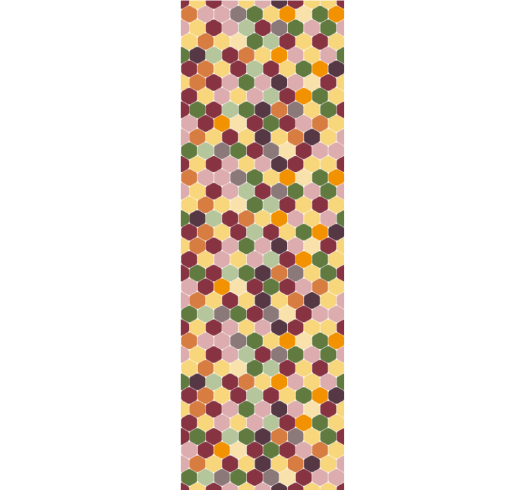 Store enrouleur moderne hexagones colorés texturés - TenStickers