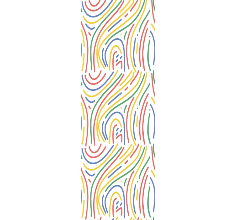 Store enrouleur moderne lignes colorées sur fond blanc - TenStickers