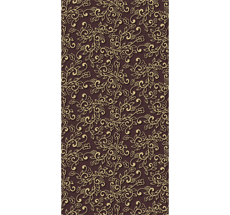 Store enrouleur moderne feuilles d'arbre dorées - TenStickers