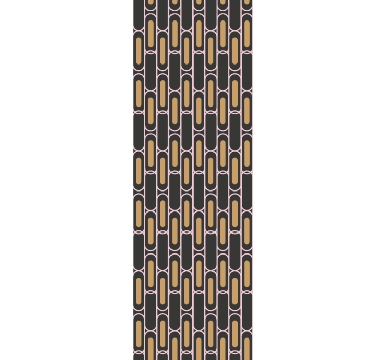 Store enrouleur moderne motif géométrique rose et marron - TenStickers