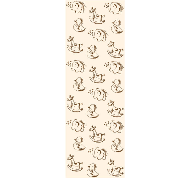 Store enrouleur moderne éléphant, canard et cheval - TenStickers