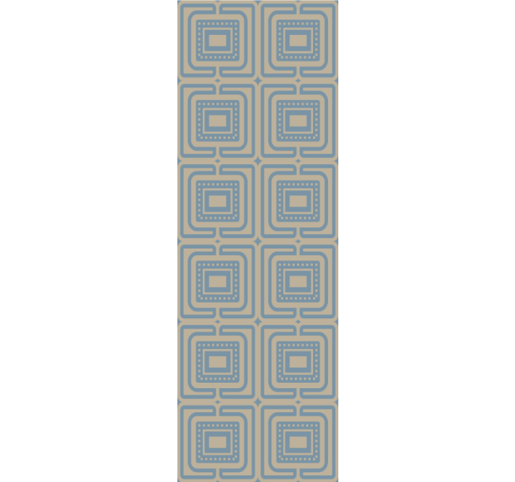 Store enrouleur moderne texture carrés bronze et bleu - TenStickers