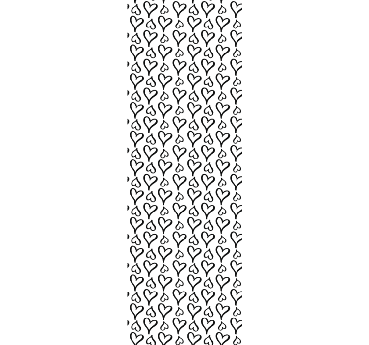 Store enrouleur moderne avec icônes de cœurs noirs - TenStickers