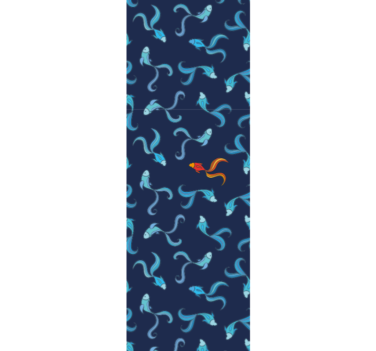 Store enrouleur moderne poisson orange unique - TenStickers