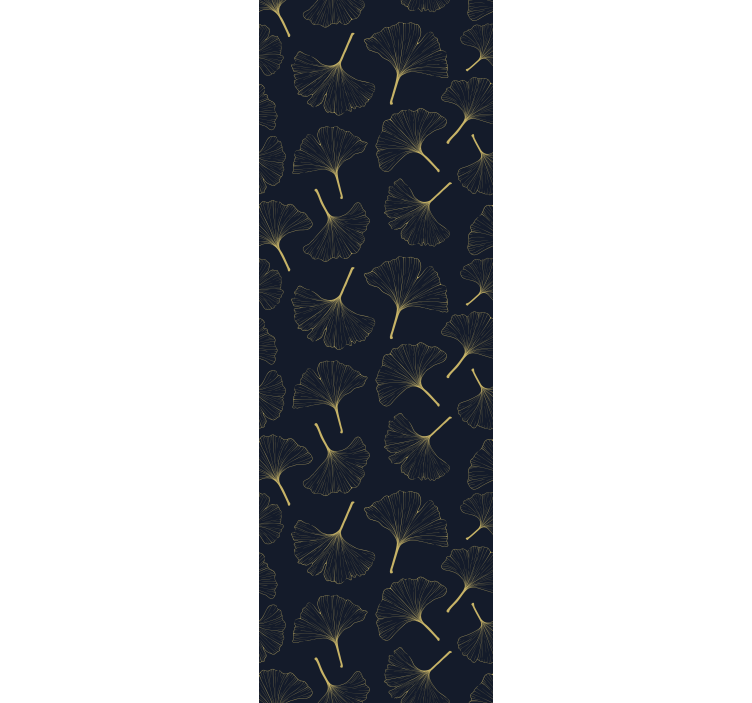 Store enrouleur moderne feuilles de ginkgo 3d dorées - TenStickers