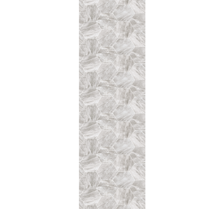 Store enrouleur gris motif hexagonal marbre doré - TenStickers
