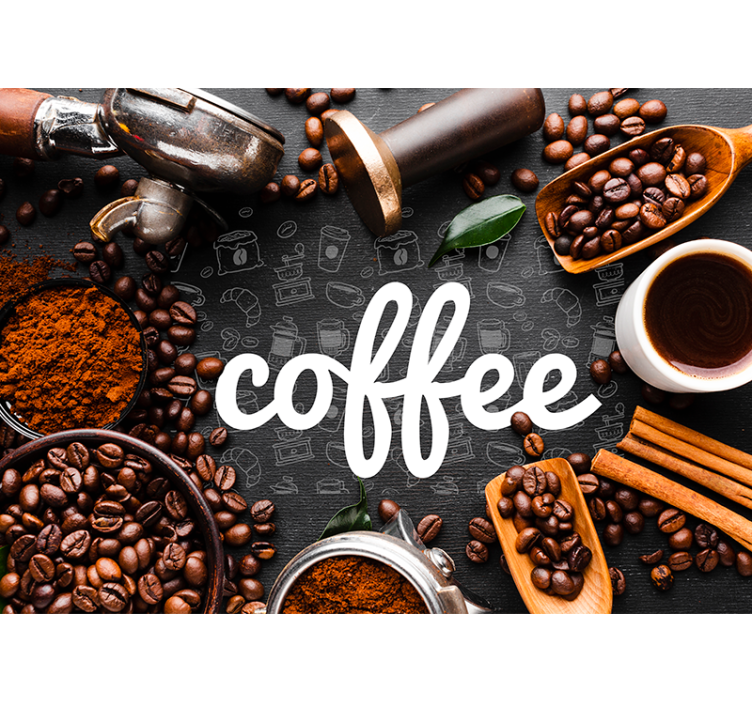 Store enrouleur cuisine ingrédients et ustensiles café - TenStickers