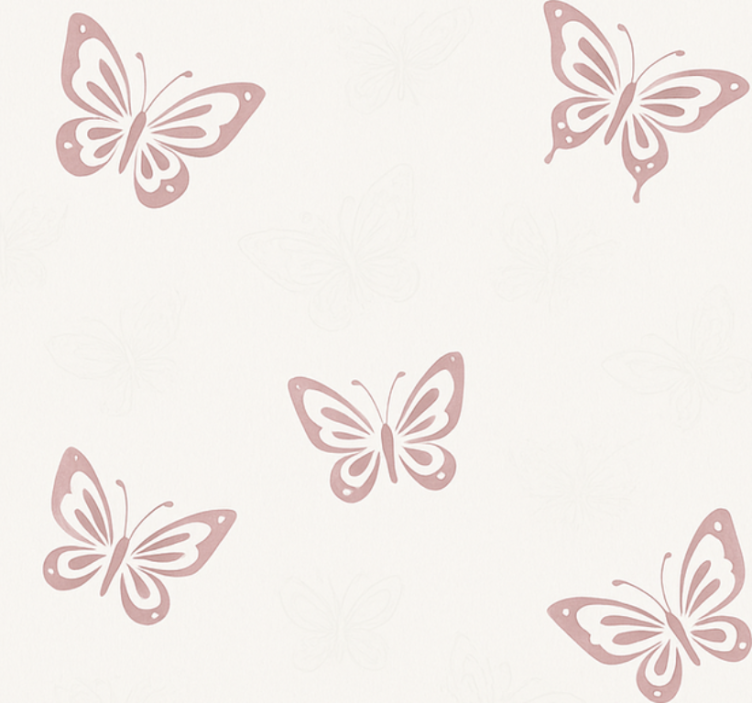 Store enrouleur rose papillon flottant fantaisiste - TenStickers