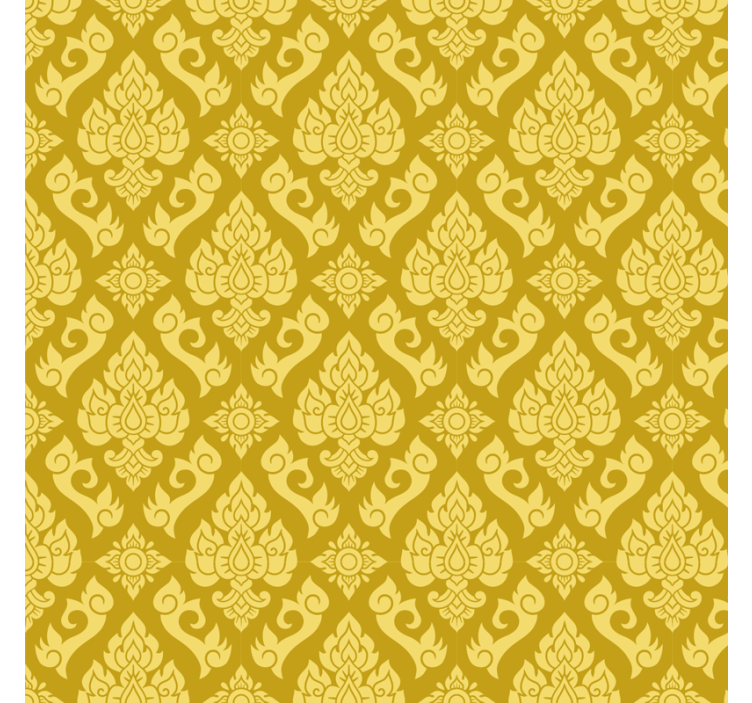 Store enrouleur jaune motif floral délicat - TenStickers