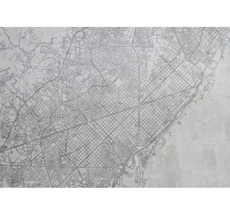 Store enrouleur cuisine carte de la ville de barcelone - TenStickers