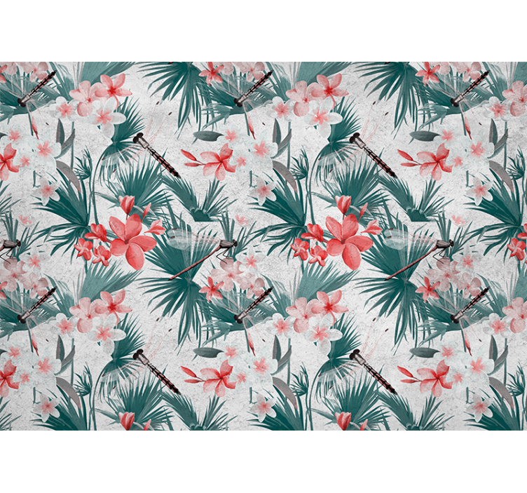 Store enrouleur cuisine plantes et fleurs tropicales - TenStickers