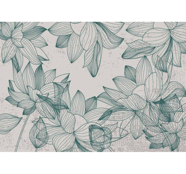 Store enrouleur cuisine silhouettes de fleurs - TenStickers