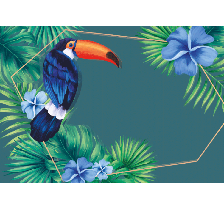 Store enrouleur cuisine feuilles tropicales toucan - TenStickers